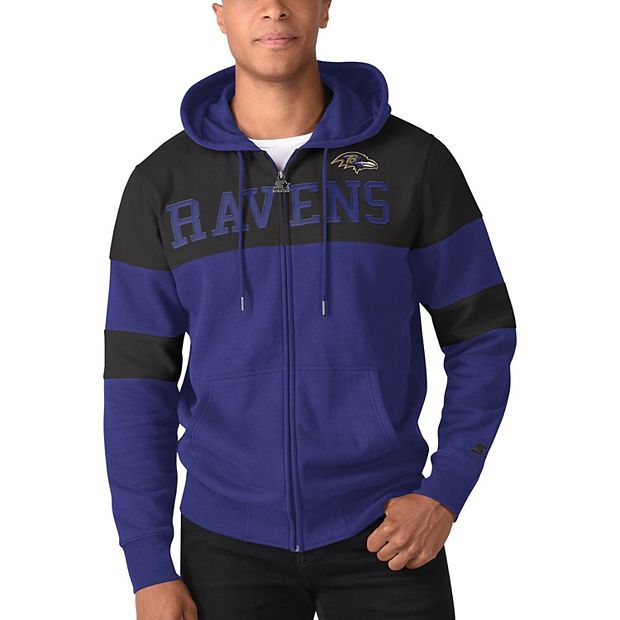 Men's Starter Purple/Black Baltimore Ravens Winning Team Full-Zip Hoodie