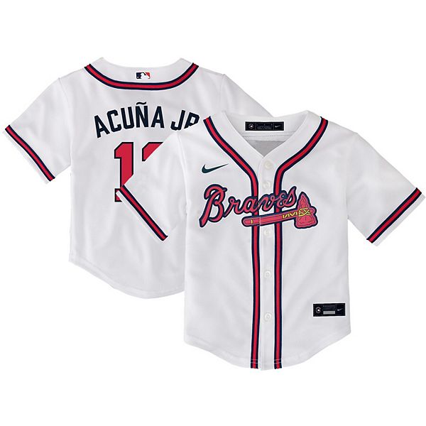 Ronald Acuna Jr. Atlanta Braves Los Bravos White Jersey - All Stitched -  Vgear