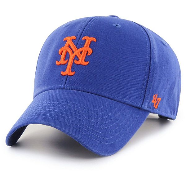  '47 New York Mets Clean Up Adjustable Strapback Black Hat :  Sports & Outdoors