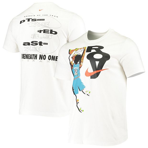 Nike Ja Morant Memphis Grizzlies T-Shirt White Graphic #12 Large