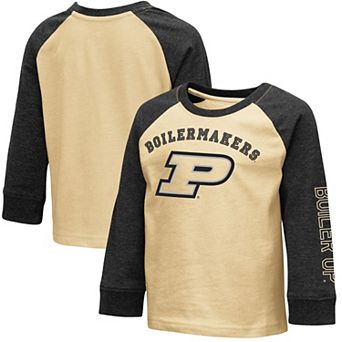 Toddler Colosseum Heathered Black Purdue Boilermakers Animaniacs Long Sleeve Raglan T-Shirt