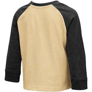 Toddler Colosseum Heathered Black Purdue Boilermakers Animaniacs Long Sleeve Raglan T-Shirt