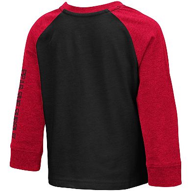 Toddler Colosseum Heathered Red Maryland Terrapins Animaniacs Long Sleeve Raglan T-Shirt