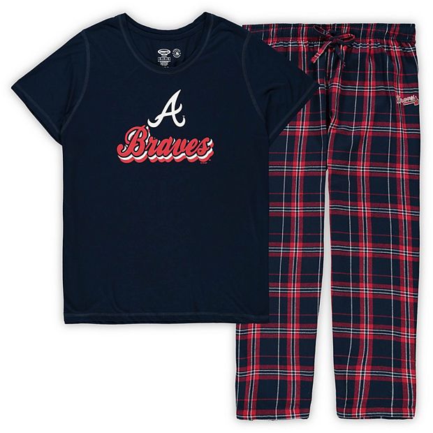 Women's Concepts Sport Navy Atlanta Braves Plus Size T-Shirt and
