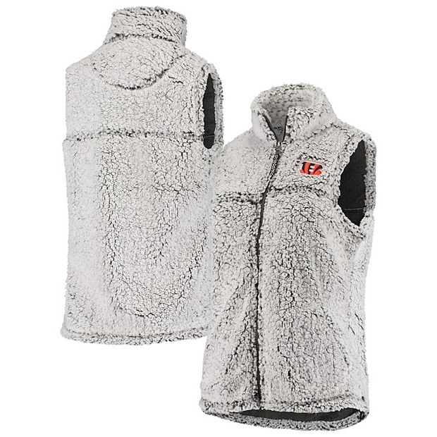 Women's G-III 4Her by Carl Banks Gray Cincinnati Bengals Sherpa Full-Zip  Vest