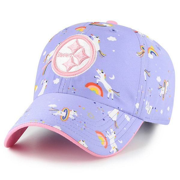 Girls Preschool '47 Purple Pittsburgh Steelers Unicorn Clean Up