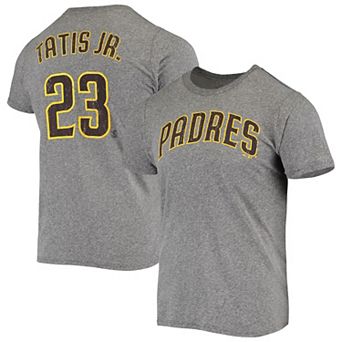 Men's Majestic Threads Fernando Tatis Jr. Heathered Gray San Diego Padres Name & Number Tri-Blend T-Shirt