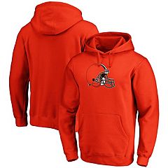 Women's Wear by Erin Andrews Orange Cleveland Browns Modest Cropped Pullover Hoodie Size: Large