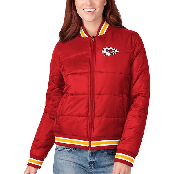 Women's G-III 4Her by Carl Banks Red Kansas City Chiefs Showup Fashion Dolman Full-Zip Track Jacket