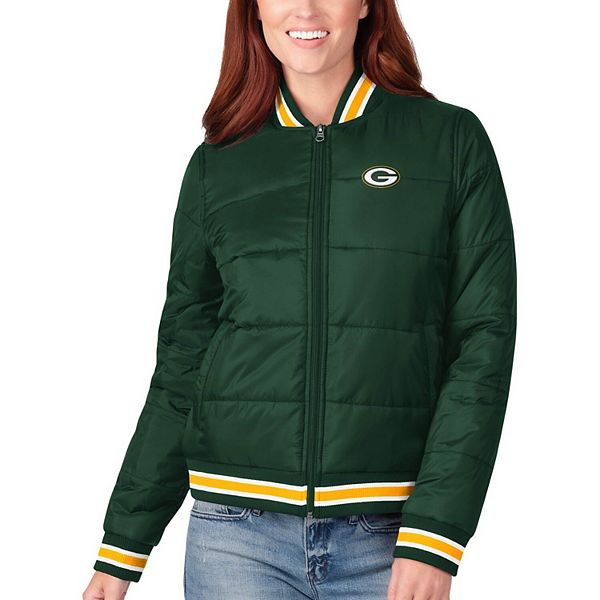 G-III 4Her Green Bay Packers Full-Zip Green Jacket