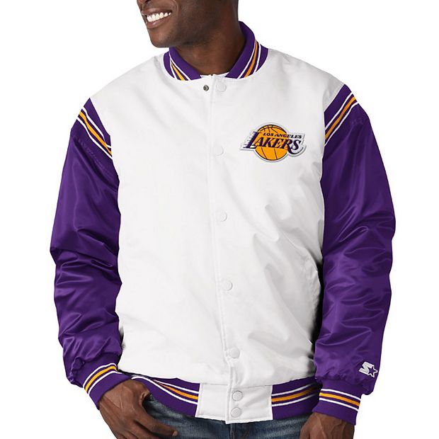 As-is Awesome Nba Los Angeles Lakers Satin Button Up Starter Jacket