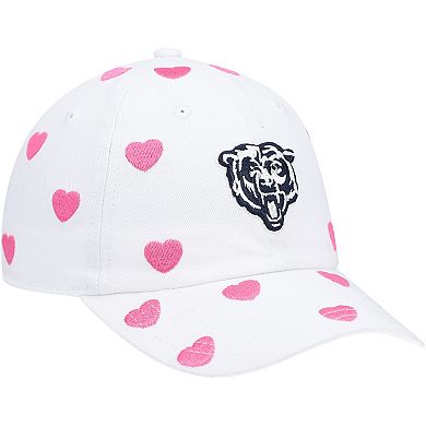 Toddler Girls '47 White Chicago Bears Surprise Clean Up Adjustable Hat
