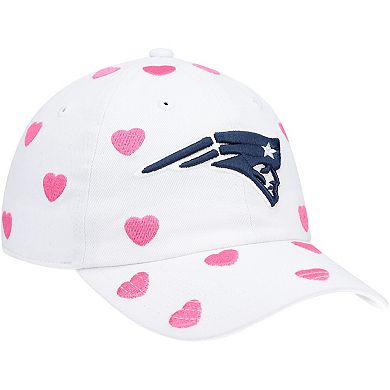 Toddler Girls '47 White New England Patriots Surprise Clean Up Adjustable Hat