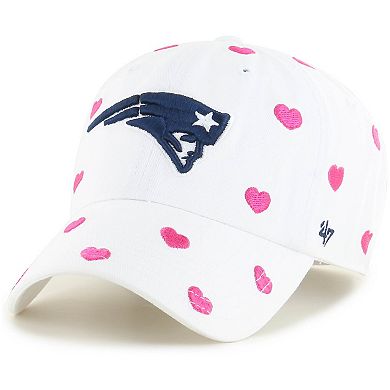 Toddler Girls '47 White New England Patriots Surprise Clean Up Adjustable Hat