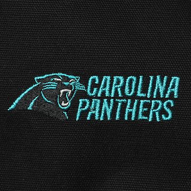 Men's Dunbrooke Black Carolina Panthers Dakota Cotton Canvas Hooded Jacket
