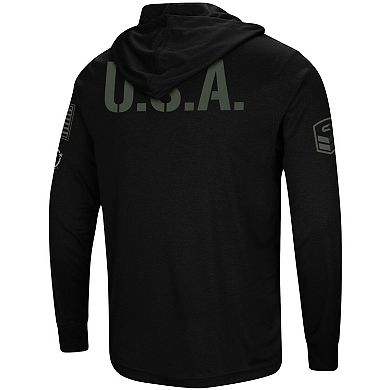 Men's Colosseum Black Auburn Tigers OHT Military Appreciation Hoodie Long Sleeve T-Shirt