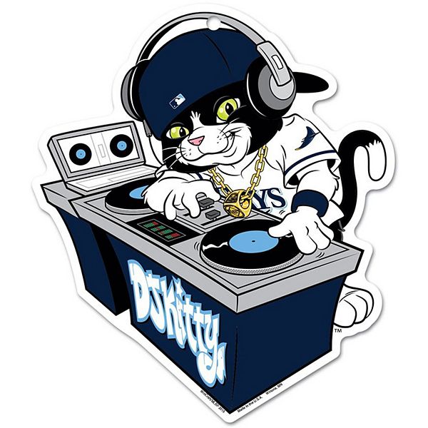 Tampa Bay Rays DJ Kitty Minimalist MLB Mascots Collection 12 x 12 Fine Art  Print by artist S. Preston