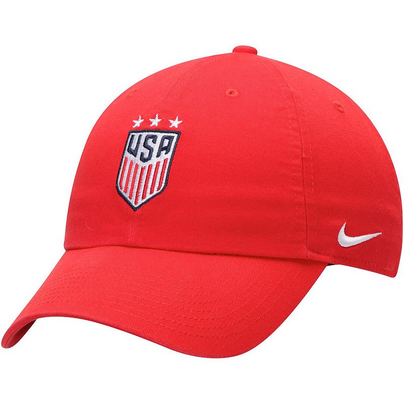UPC 191182361109 product image for Men's Nike Red US Women's Soccer Campus Adjustable Hat | upcitemdb.com
