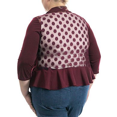 Plus Size Nina Leonard Ruffle Bolero