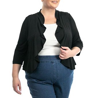 Plus Size Nina Leonard Ruffle Bolero