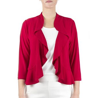Plus Size Nina Leonard Ruffle Bolero