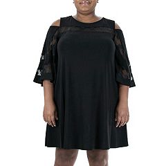 Nina Leonard Lace Yoke Crepe Swing Dress, $41, Kohl's