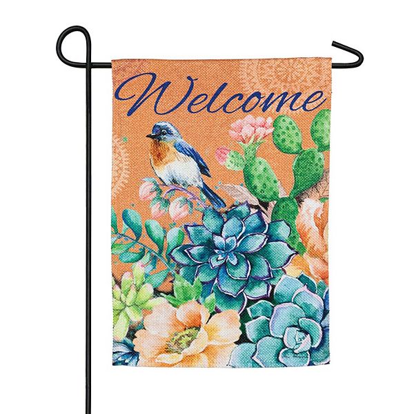 Fresh Succulents Garden Flag