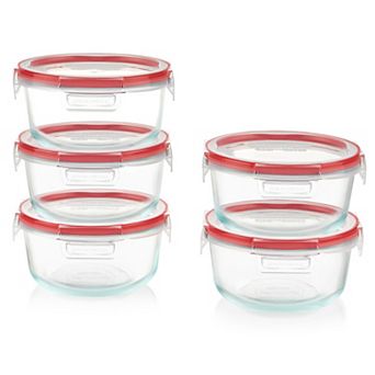 Pyrex FreshLock 10 pc Glass Meal Prep Container Set
