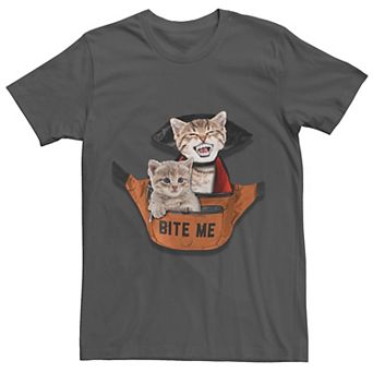 Men's Halloween Fanny Pack Cats Text Tee