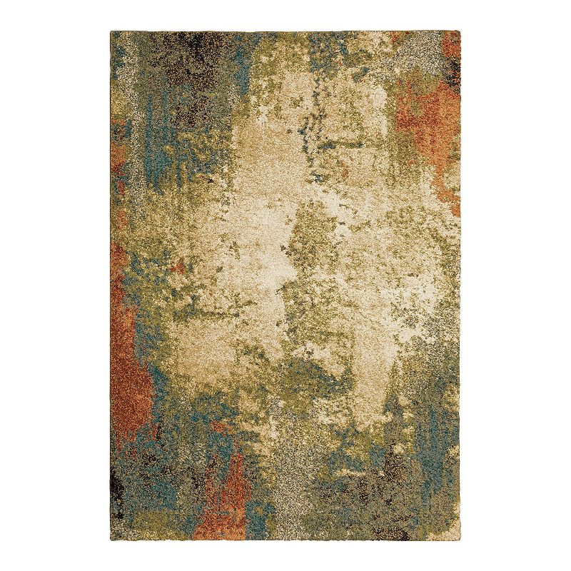 StyleHaven Karmen Abstract Paint Area Rug, Beig/Green, 8X11 Ft