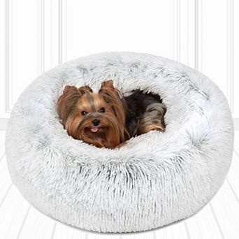 Madison Park Coco Faux Fur Self Warming Indoor Round Pet Donut Cuddler