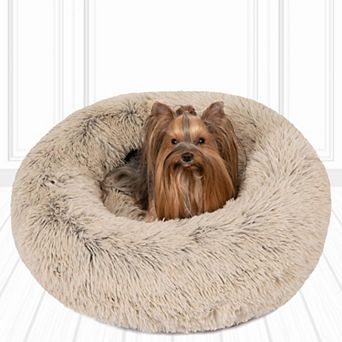Madison Park Coco Faux Fur Self Warming Indoor Round Pet Donut Cuddler