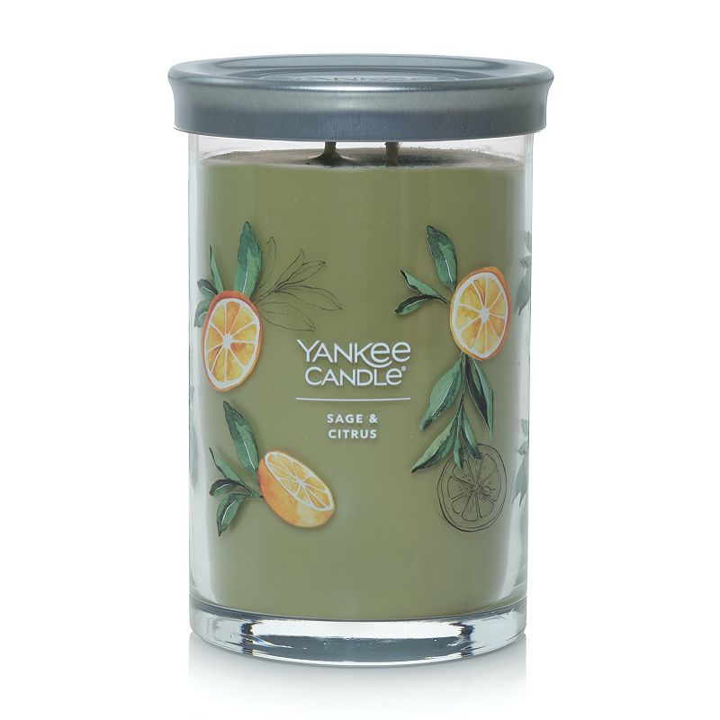 Yankee Candle Sage & Citrus Signature 2-Wick Tumbler Candle, Multicolor