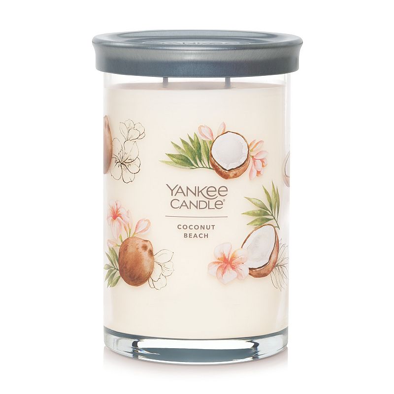 Yankee Candle Coconut Beach Signature 2-Wick Tumbler Candle, Multicolor