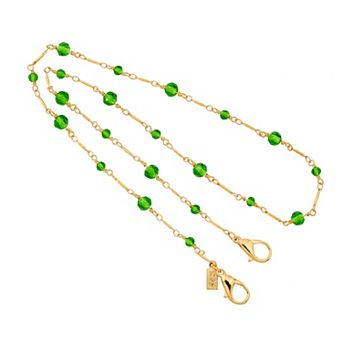 1928 Gold Tone Station Beaded Mask Holder