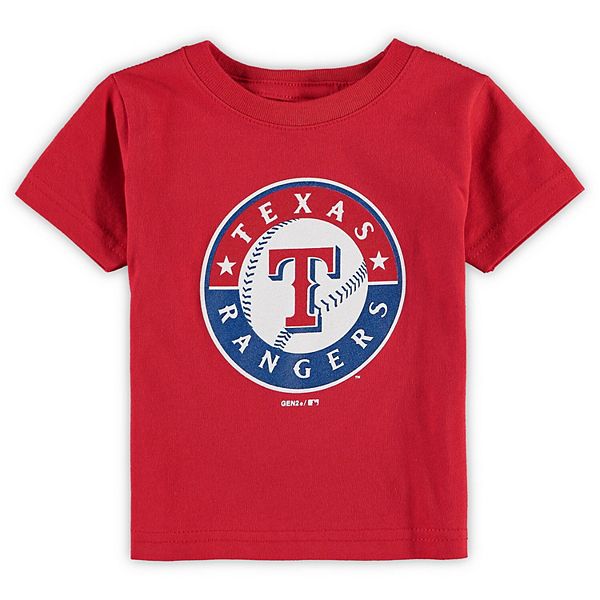 Youth Red Texas Rangers Dot Mesh Jersey T-Shirt