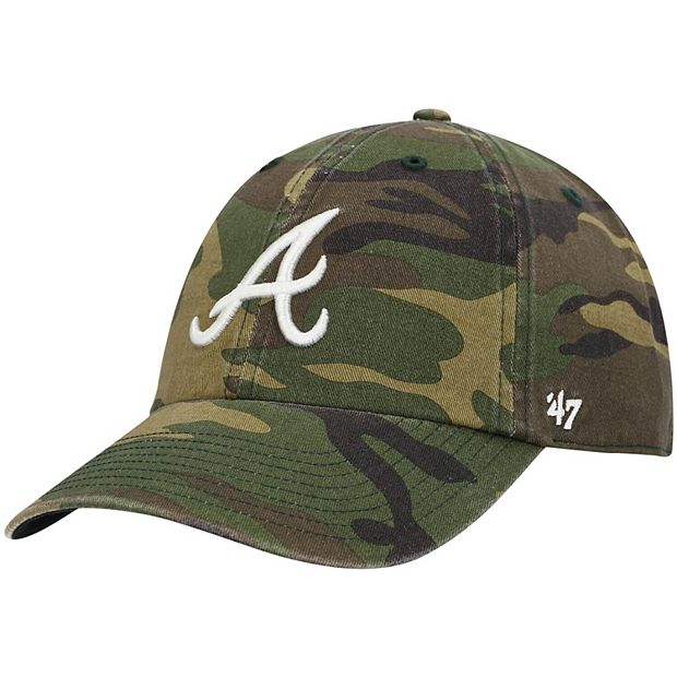 Men's '47 Camo Atlanta Braves Team Clean Up Adjustable Hat