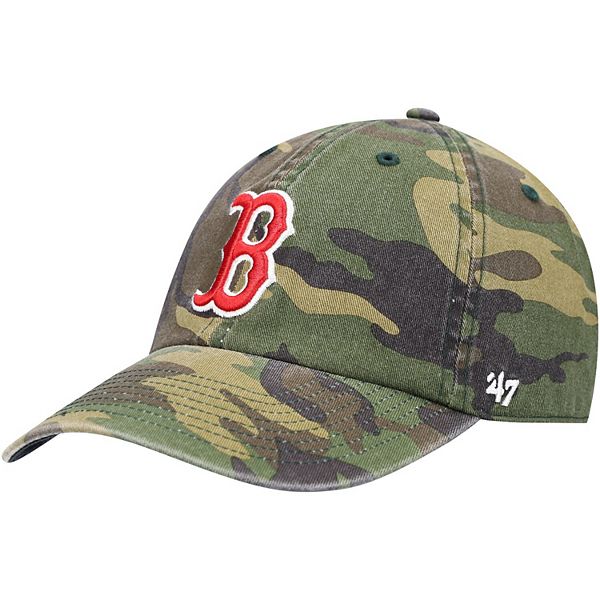 Men's '47 Camo Boston Red Sox Team Clean Up Adjustable Hat