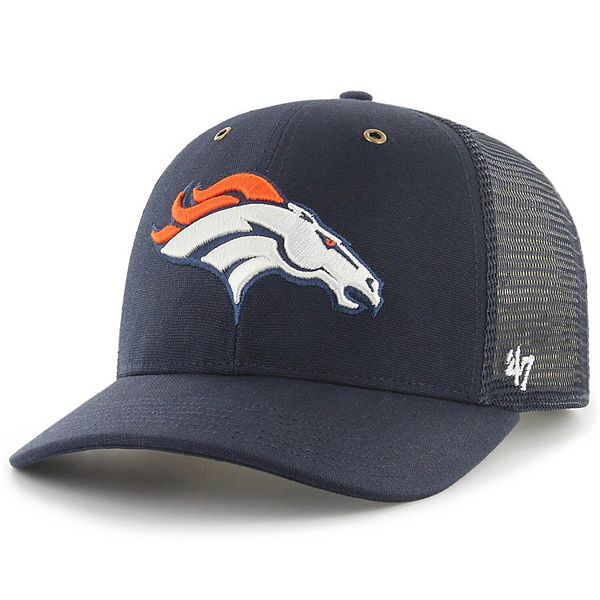 Men's Carhartt x '47 Navy Denver Broncos MVP Trucker Snapback Hat