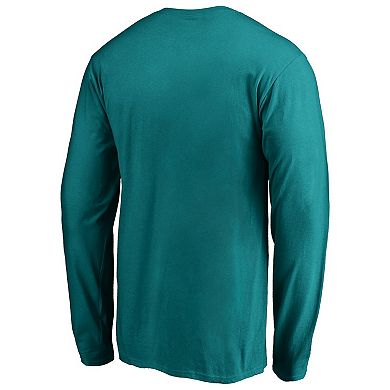 Men's Fanatics Branded Aqua Miami Dolphins Team Lockup Long Sleeve T-Shirt
