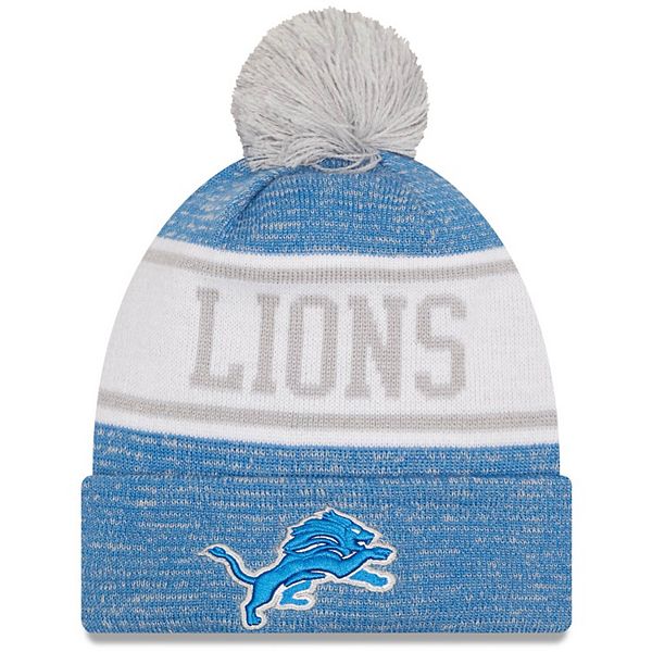 Youth Blue Detroit Lions Tailgate Cuffed Knit Hat with Pom