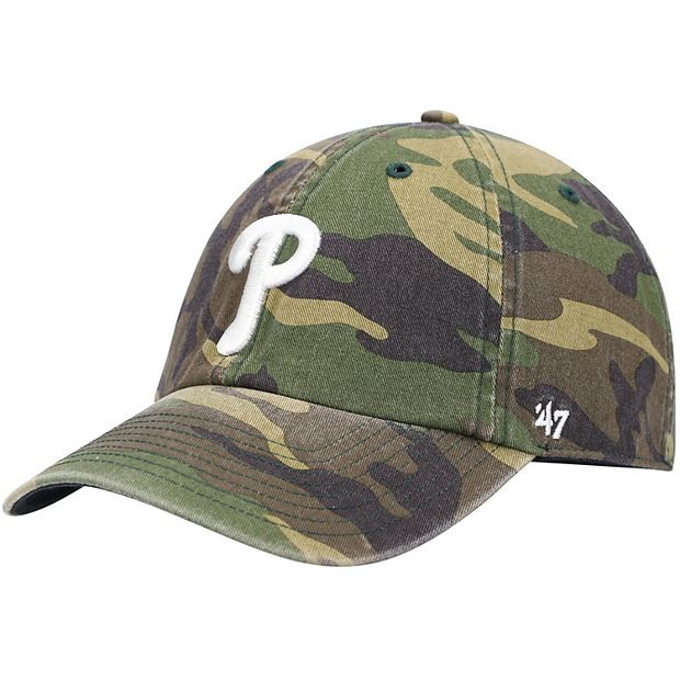 Men s 47 Camo Philadelphia Phillies Team Clean Up Adjustable Hat