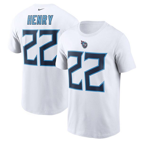 Men's Nike Derrick Henry White Tennessee Titans Name & Number T-Shirt