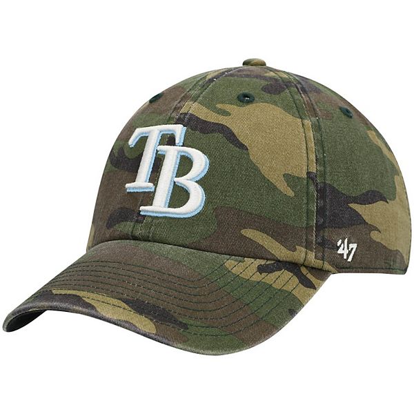 Men's '47 Camo Tampa Bay Rays Team Clean Up Adjustable Hat