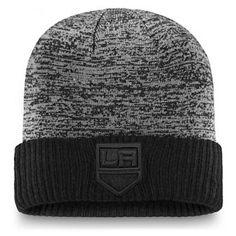 Men's Fanatics Branded Black Los Angeles Kings Authentic Pro Travel & Training Cuffed Knit Hat