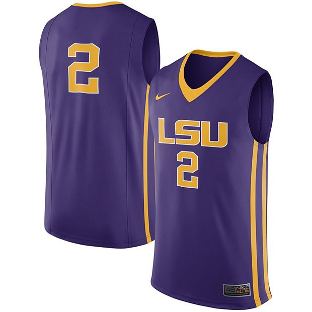 Men's Nike #2 Purple LSU Tigers Replica Basketball Jersey