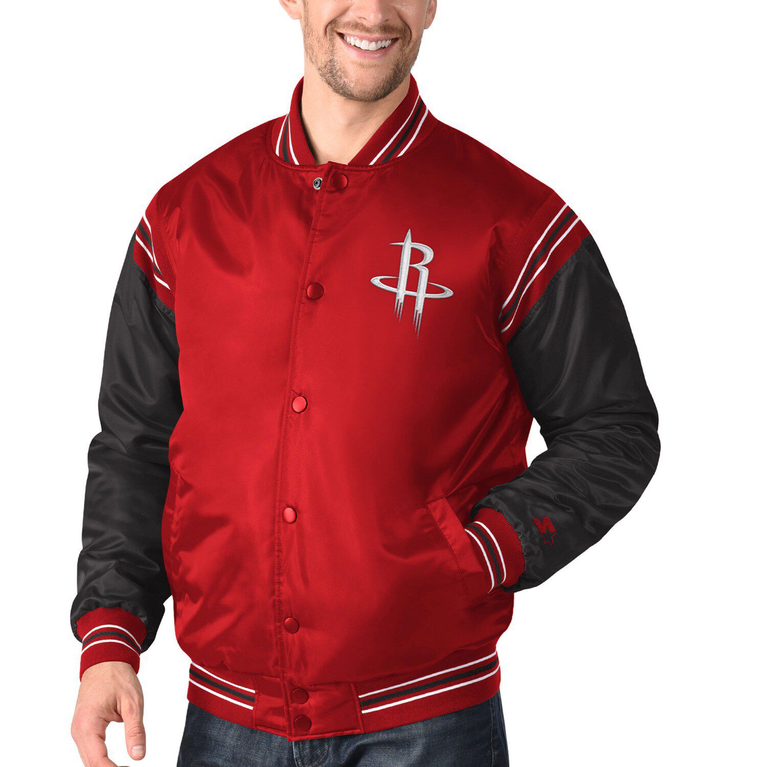 white houston rockets starter jacket