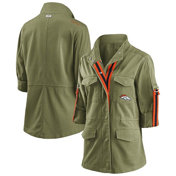 Women's WEAR By Erin Andrews Olive Denver Broncos Full-Zip Utility