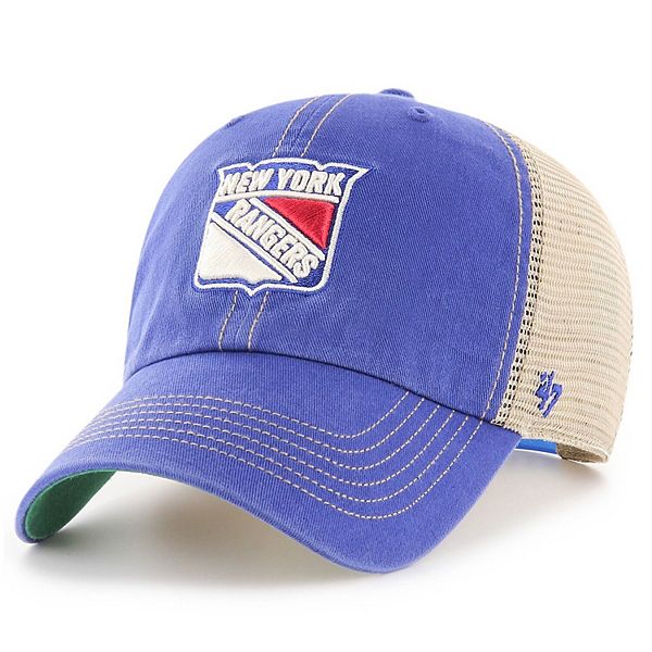 Men's '47 Blue/Natural New York Rangers Trawler Clean Up Trucker