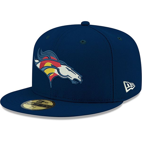 New Era Denver Broncos Navy Omaha 59FIFTY Fitted Hat